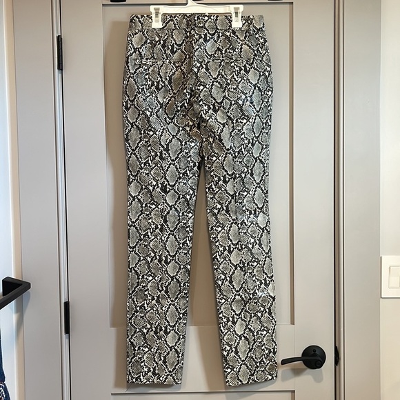 NWT Zara Faux Leather Animal Printed Pants XS Snakeskin Straight Leg Trouser - Picture 6 of 10